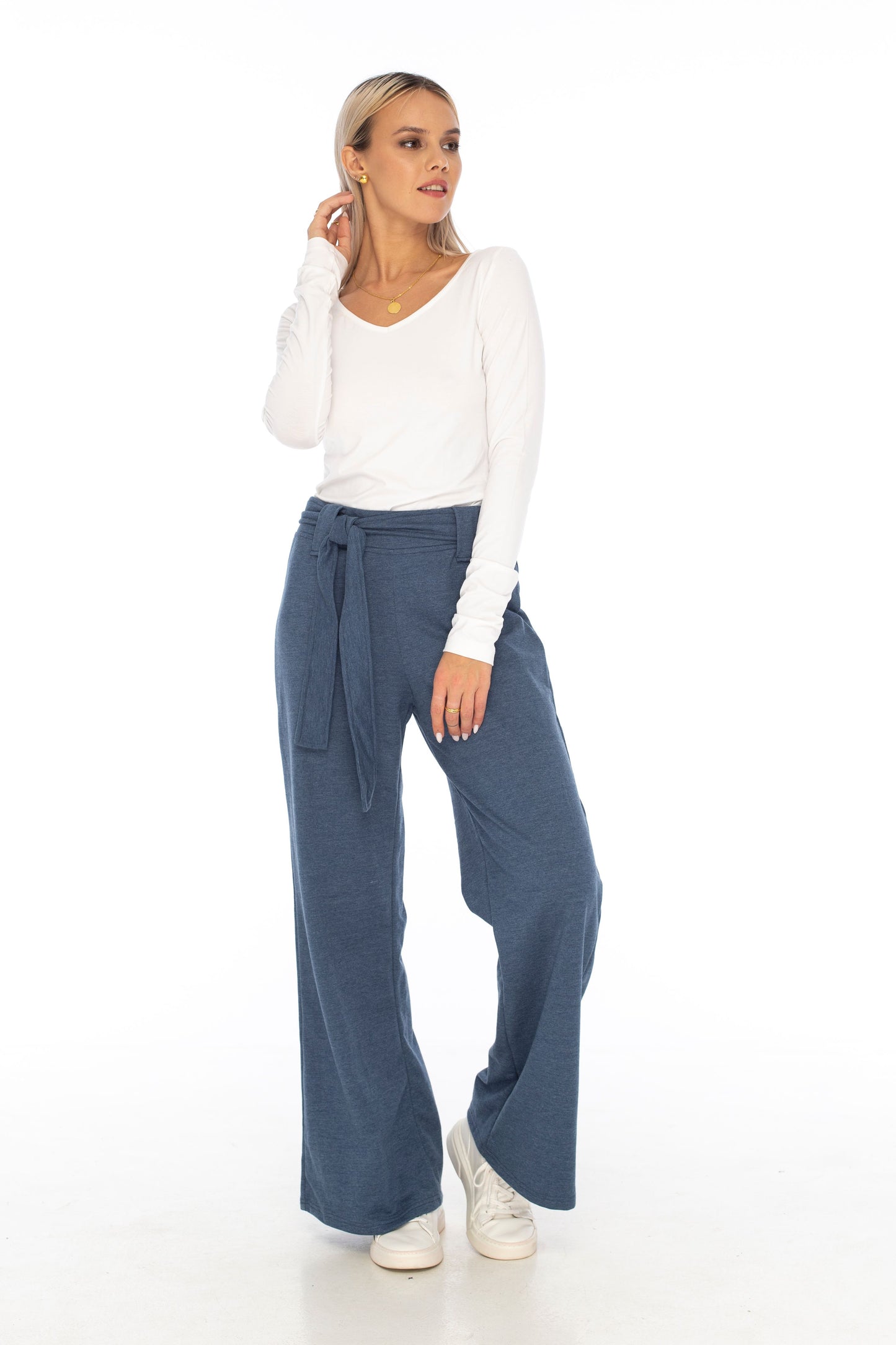 Loungewear Wide Leg Pants Indigo - Skemo