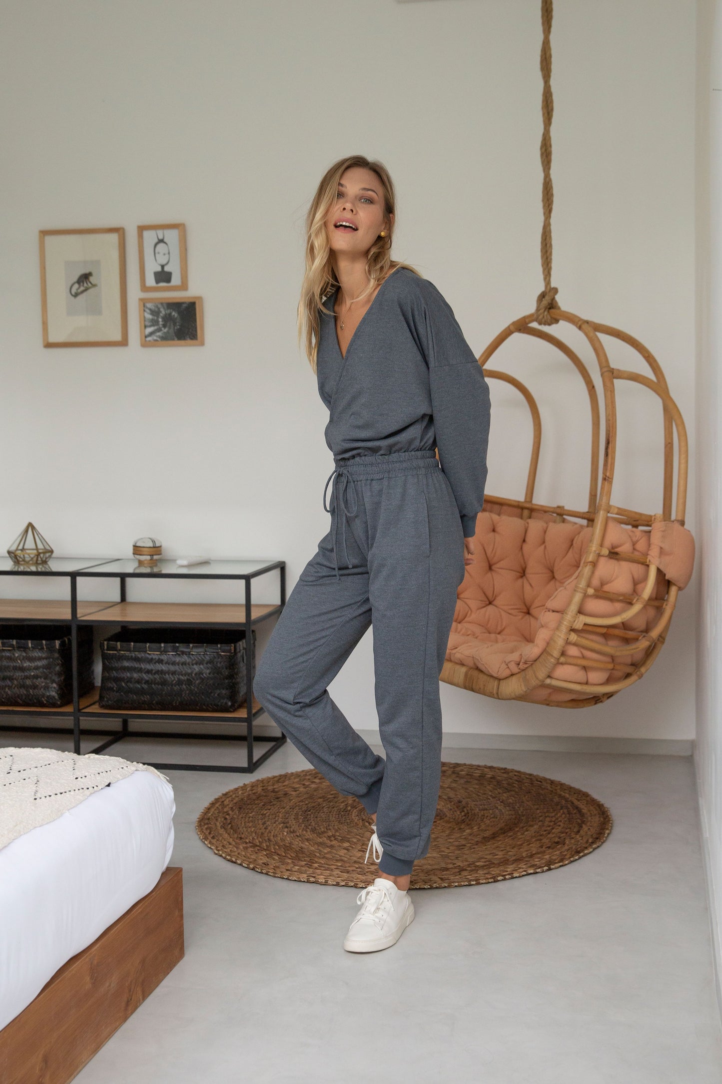 Loungewear Jumpsuit Charcoal - Skemo