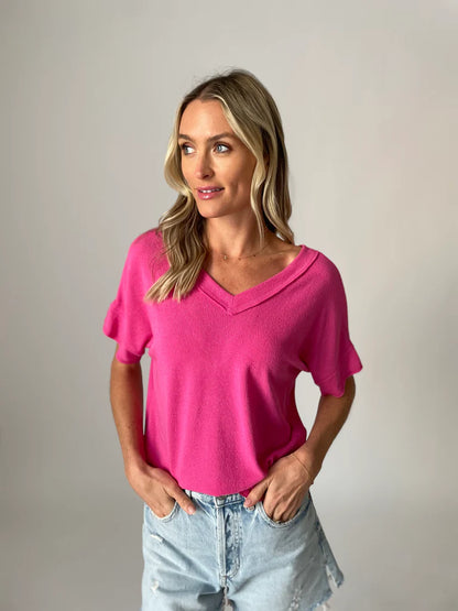 Hadley Top Punch Pink - Six Fifty Clothing