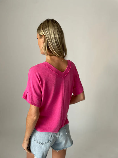 Hadley Top Punch Pink - Six Fifty Clothing