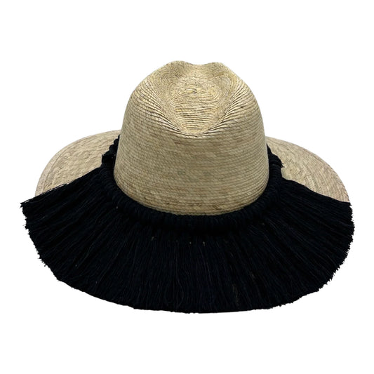 Indiana Palm Hat Half Moon Band Black - Chisme Lifestyle