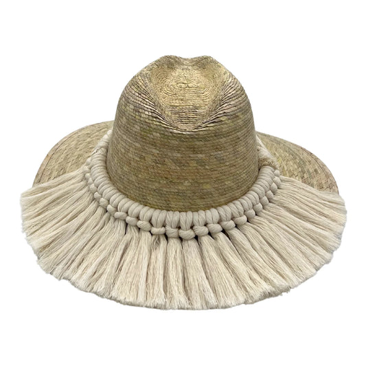 Indiana Palm Hat Half Moon Band Natural - Chisme Lifestyle