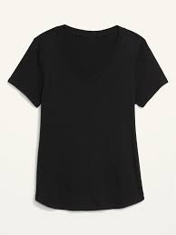 Remington V-Neck Cotton Tee Black - Tees By Tina