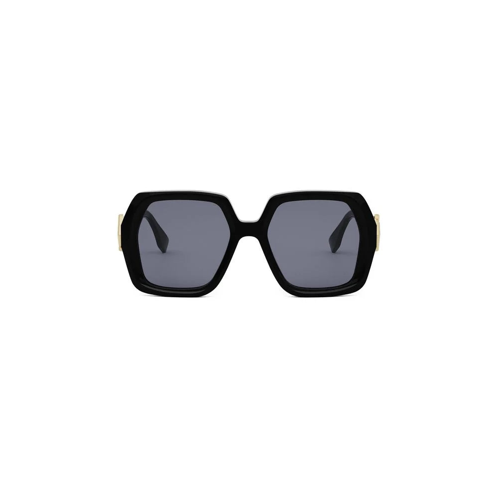 FF Diamond Sunglasses Shiny Black Blue - FENDI