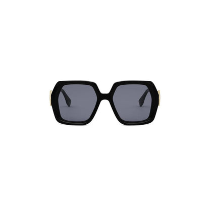 FF Diamond Sunglasses Shiny Black Blue - FENDI