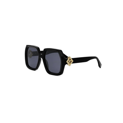 FF Diamond Sunglasses Shiny Black Blue - FENDI