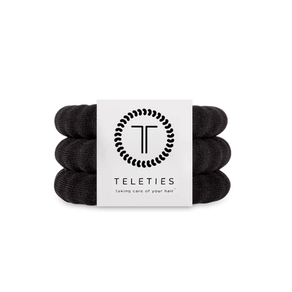 Large Nylon Hair Ties Jet Black - TELETIES