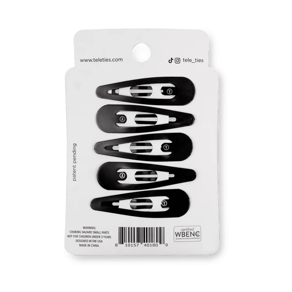 Snap Clip (6ct) Jet Black - TELETIES