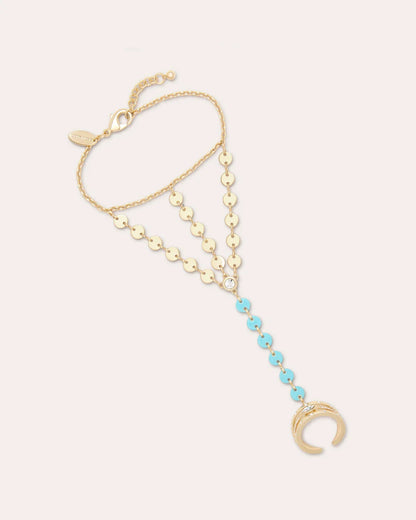 Saruti Enamel Hand Chain Gold - Ramy Brook