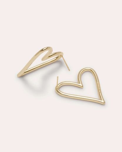 Love Small Earrings Gold - Ramy Brook