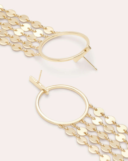 Miraya Enamel Chandelier Earrings Bazaar Blue - Ramy Brook