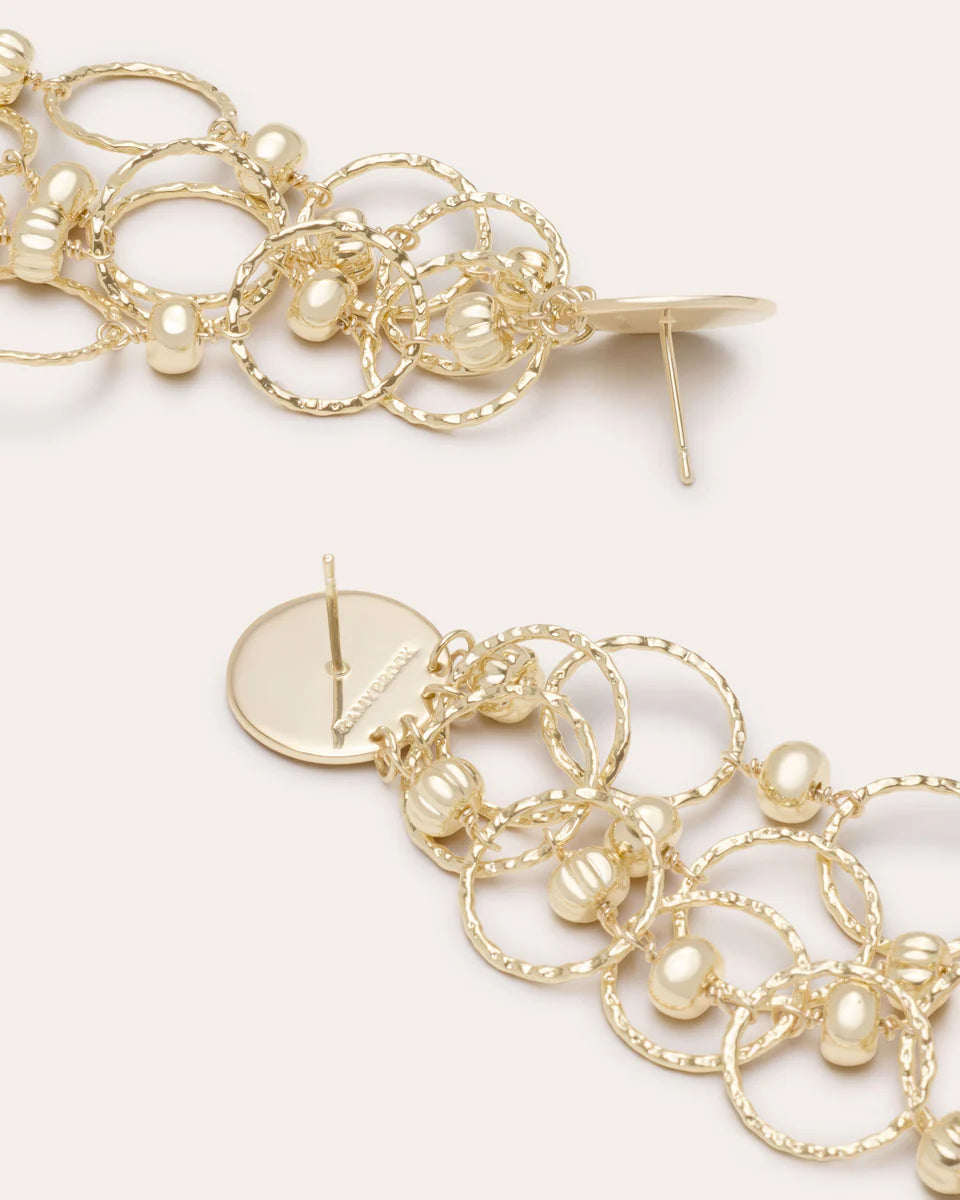 Lila Beaded Chandelier Earrings Gold - Ramy Brook