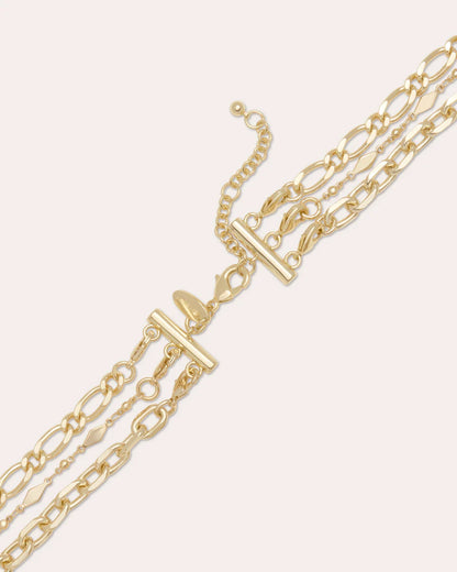 Sara Layered Medallion Charm Necklace Gold - Ramy Brook