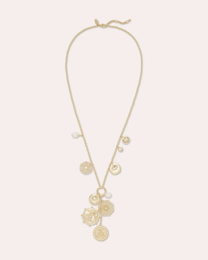 Selena Medallion Charm Necklace Gold - Ramy Brook