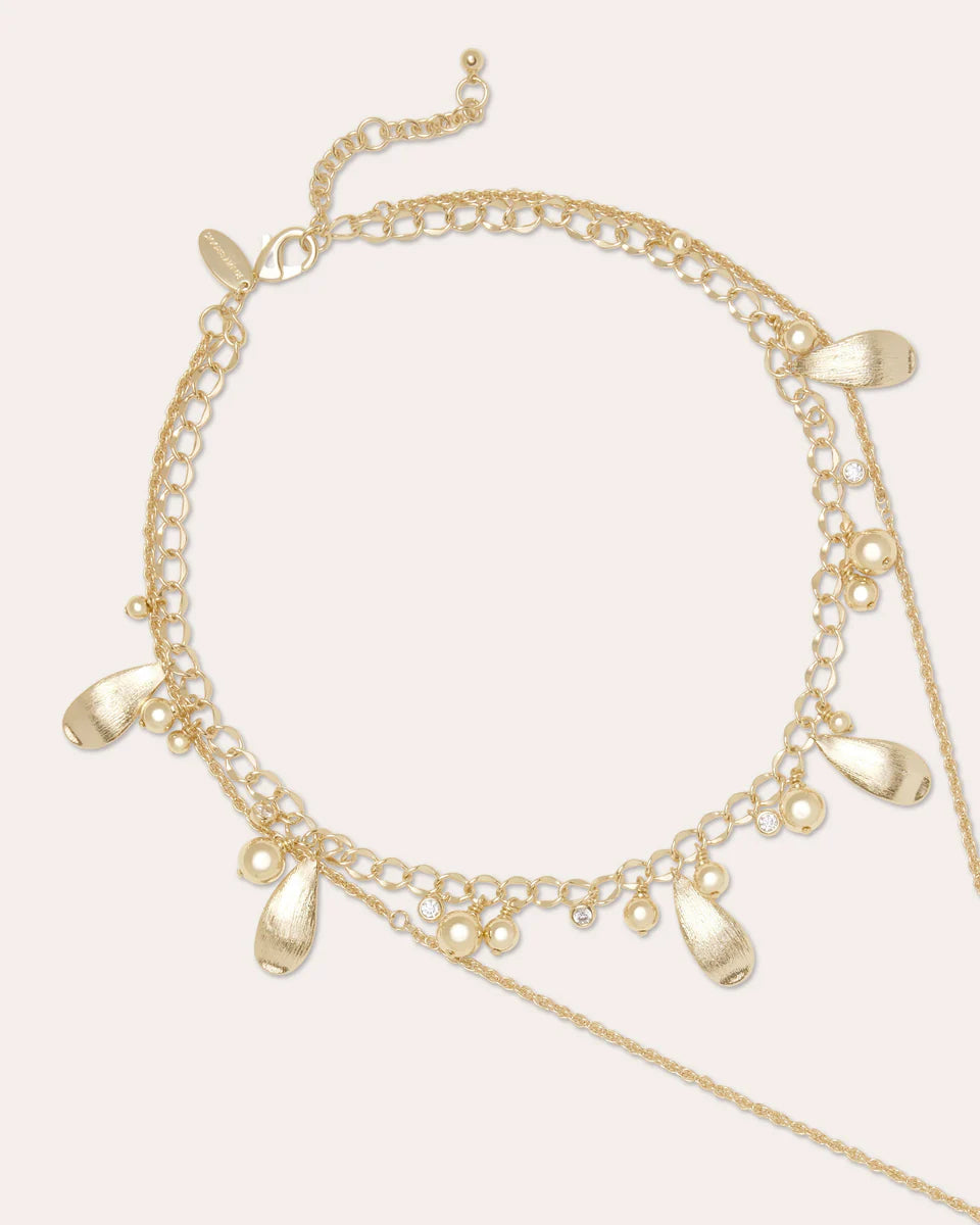 Anya Flower Lariat Necklace Gold - Ramy Brook