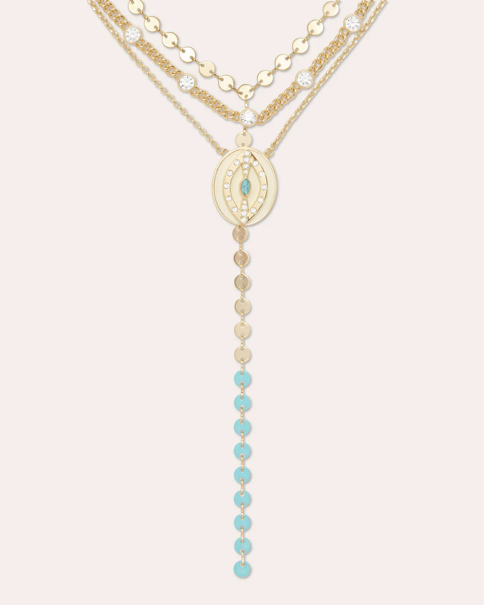 Saruti Enamel Layered Necklace Gold - Ramy Brook