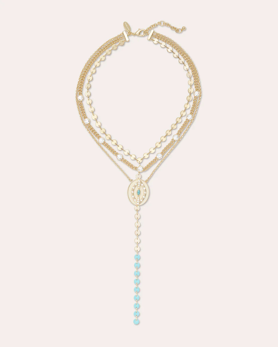 Saruti Enamel Layered Necklace Gold - Ramy Brook