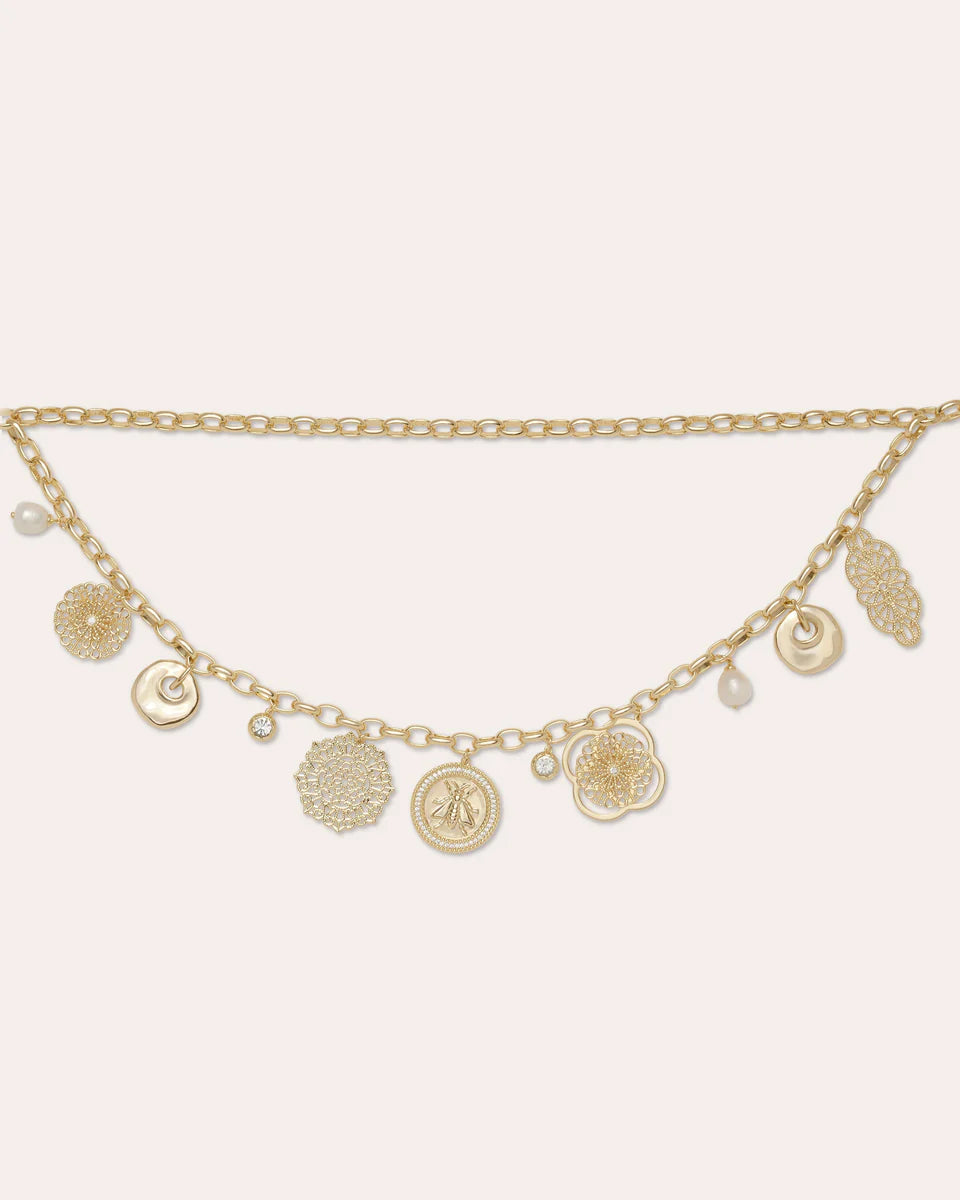Ariana Medallion Charm Chain Belt Gold - Ramy Brook