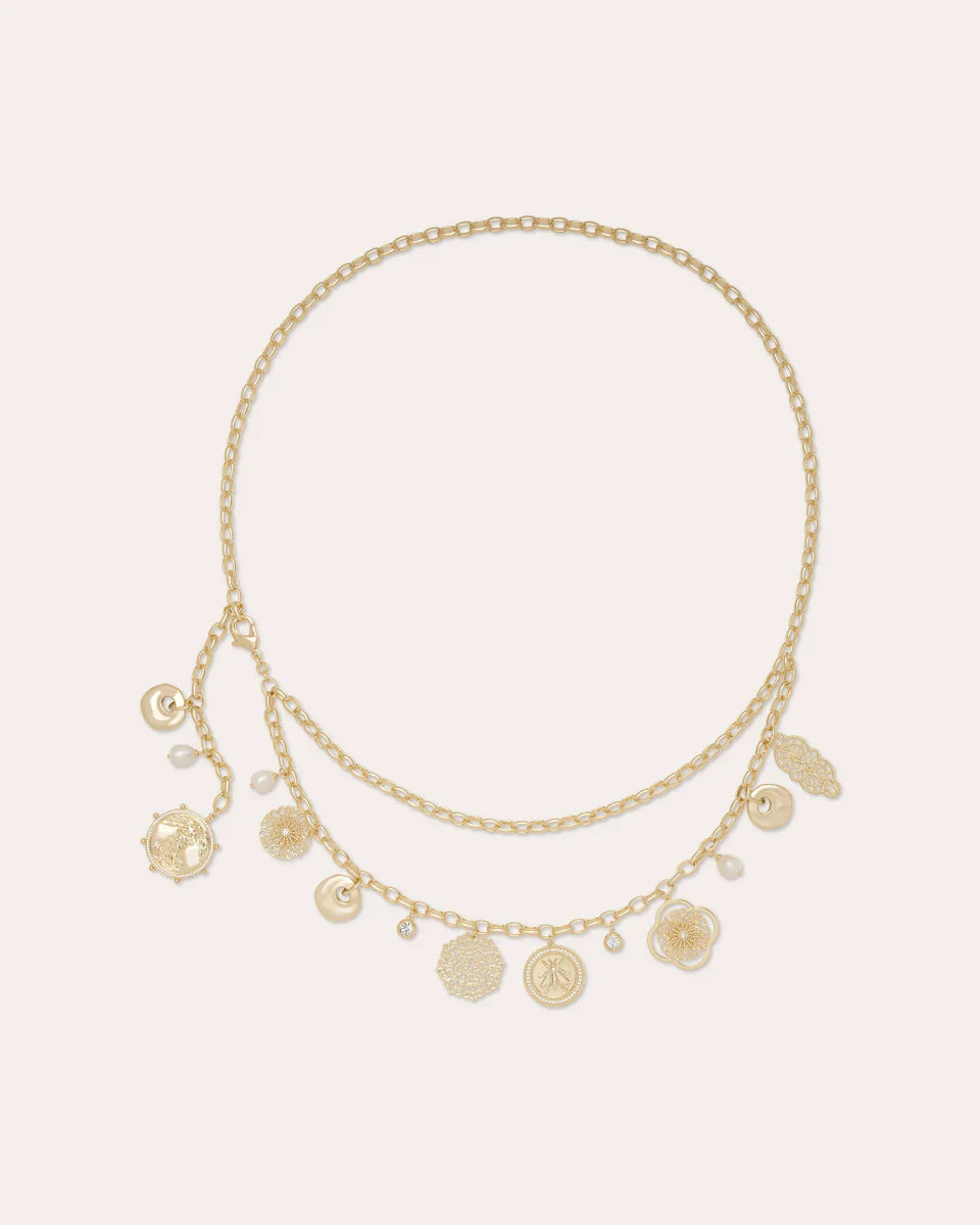Ariana Medallion Charm Chain Belt Gold - Ramy Brook