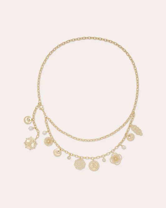 Ariana Medallion Charm Chain Belt Gold - Ramy Brook