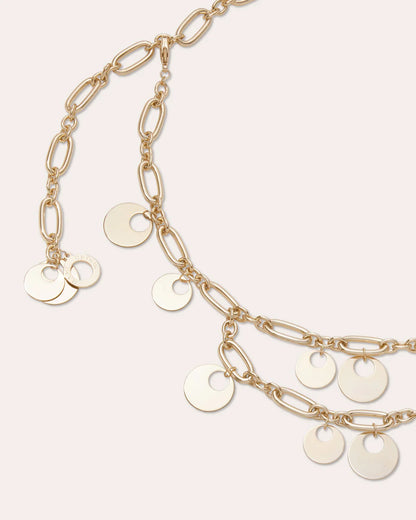 Mckayla Pailette Charm Chain Belt Gold - Ramy Brook