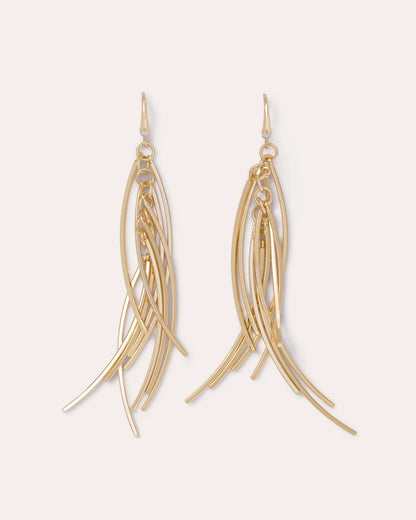 Kelsea Fringe Earrings Gold - Ramy Brook