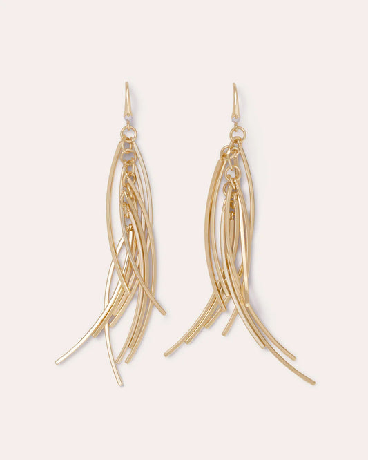 Kelsea Fringe Earrings Gold - Ramy Brook