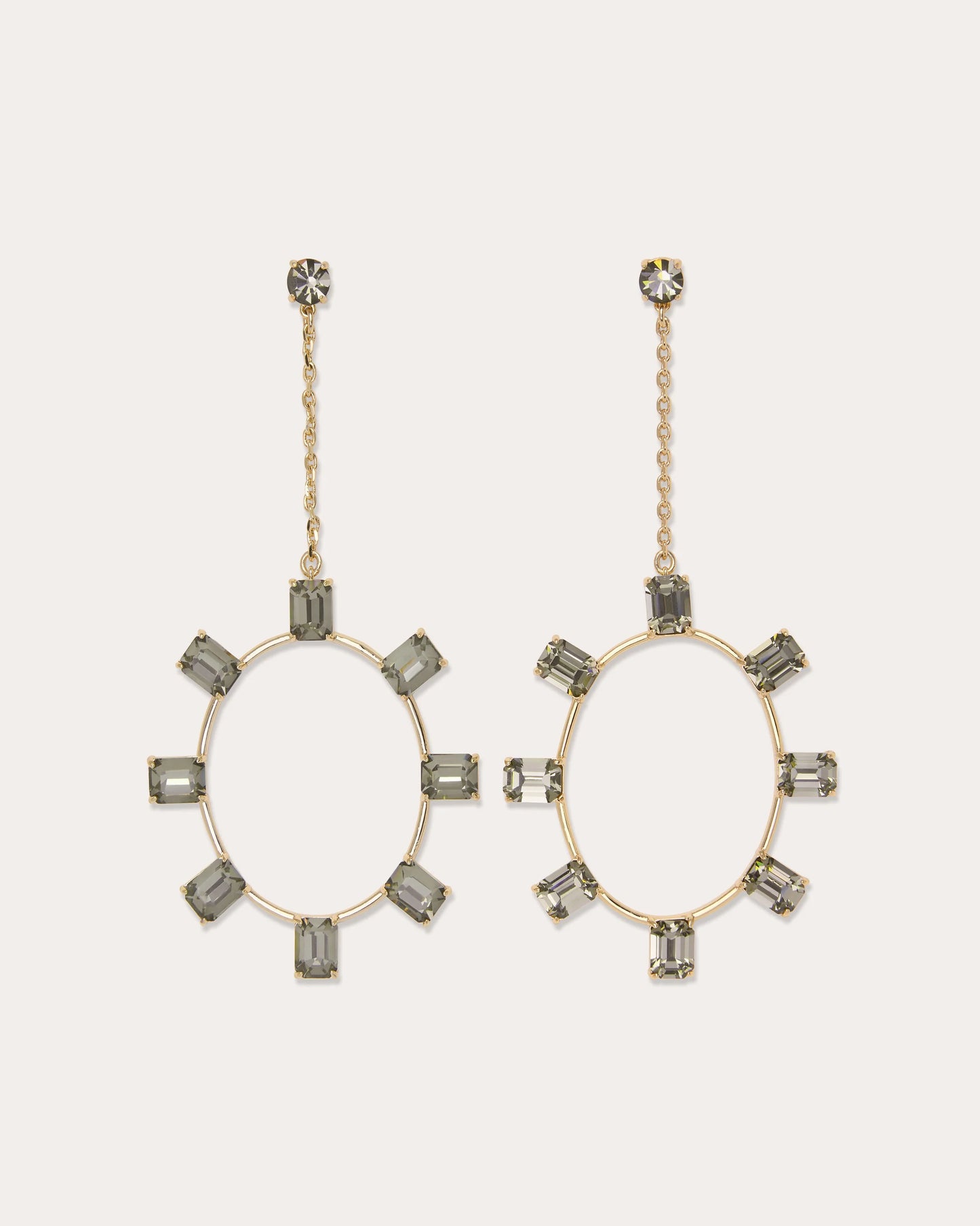 Alanna Stone Drop Earrings Gold Graphite - Ramy Brook