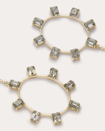 Alanna Stone Drop Earrings Gold Graphite - Ramy Brook