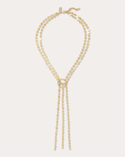 Mila Sparkle Lariat Necklace Gold - Ramy Brook