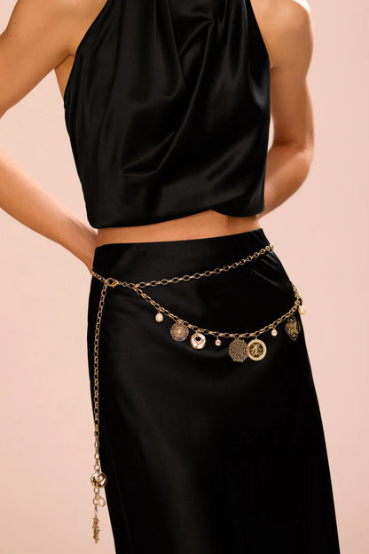 Ariana Medallion Charm Chain Belt Gold - Ramy Brook