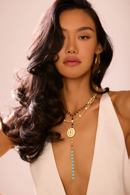 Saruti Enamel Layered Necklace Gold - Ramy Brook