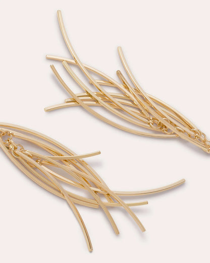 Kelsea Fringe Earrings Gold - Ramy Brook