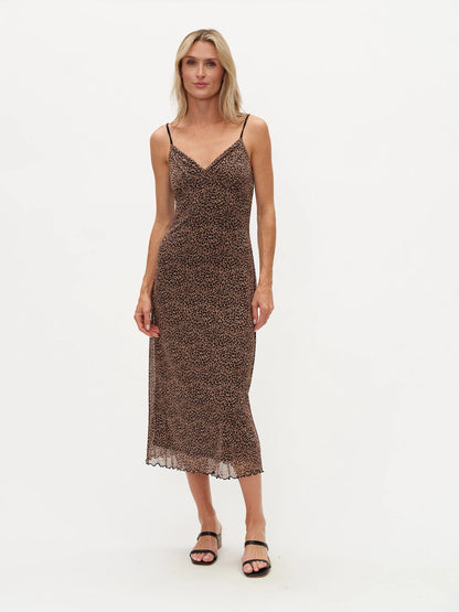 Lana Dress Cheetah Print - Six Fifty Clothing