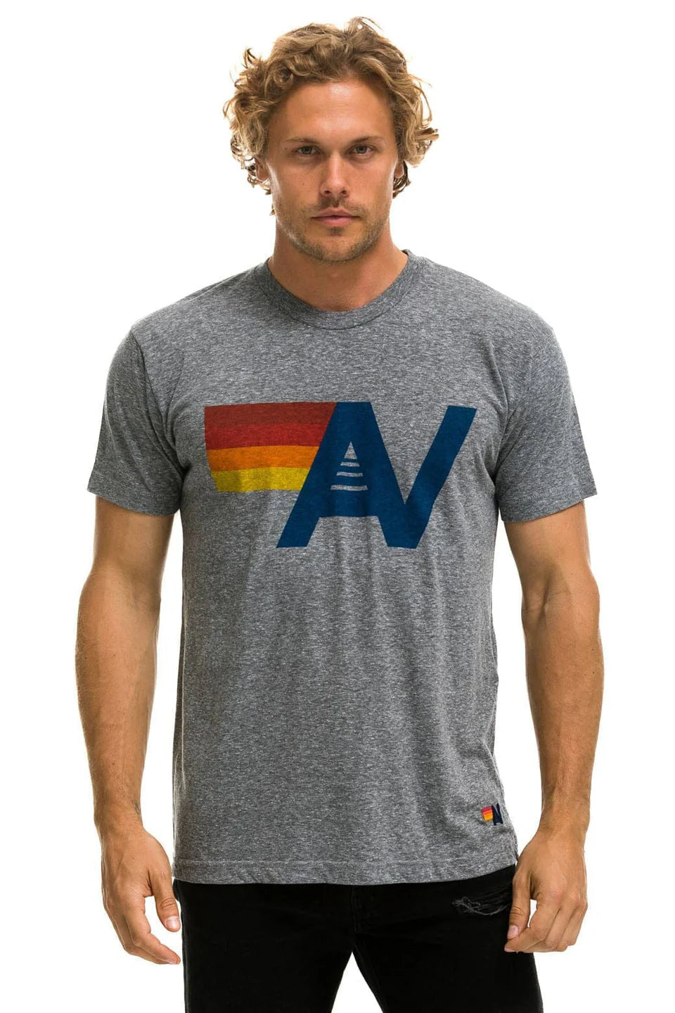 Logo Tee Heather Grey - Aviator Nation