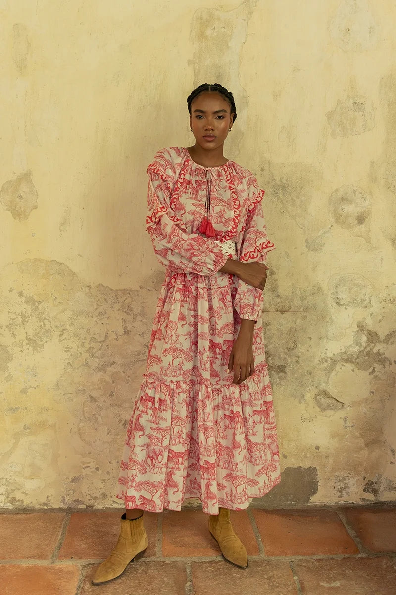 Long Dress Francesca Red - Miss June Long Dress Francesca Red - Miss June