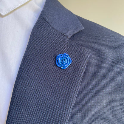 Blue Flower Lapel Pin - Stolen Riches