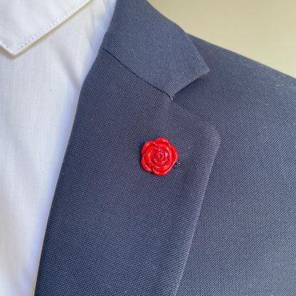 Red Flower Lapel Pin - Stolen Riches