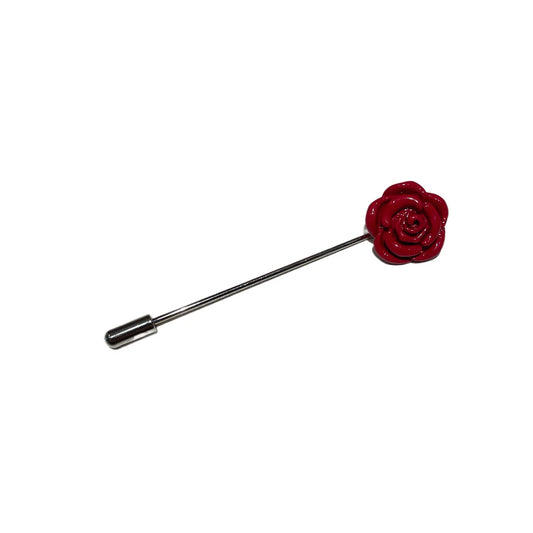 Red Flower Lapel Pin - Stolen Riches