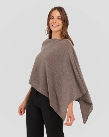 Cashmere Poncho Portobello - Jackie Z Style Co.