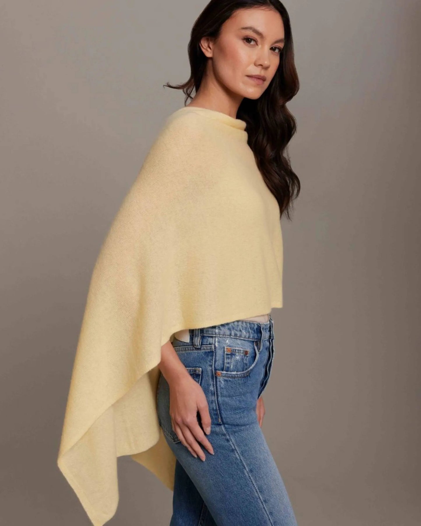 Cashmere Poncho Butter - Jackie Z Style Co.