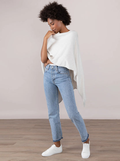Cotton Cashmere Poncho Mineral - Jackie Z Style Co.