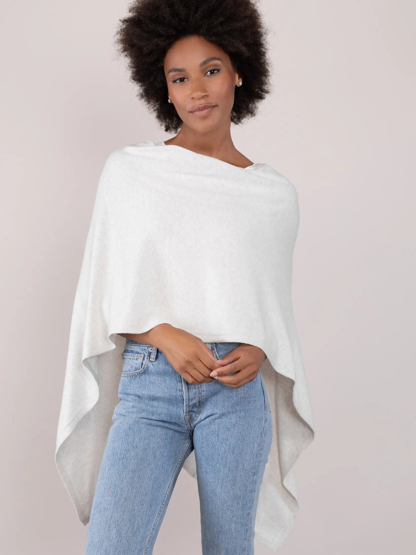 Cotton Cashmere Poncho Mineral - Jackie Z Style Co.