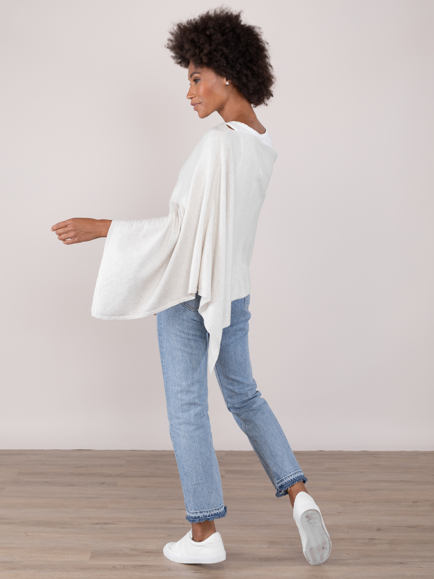 Cotton Cashmere Poncho Mineral - Jackie Z Style Co.