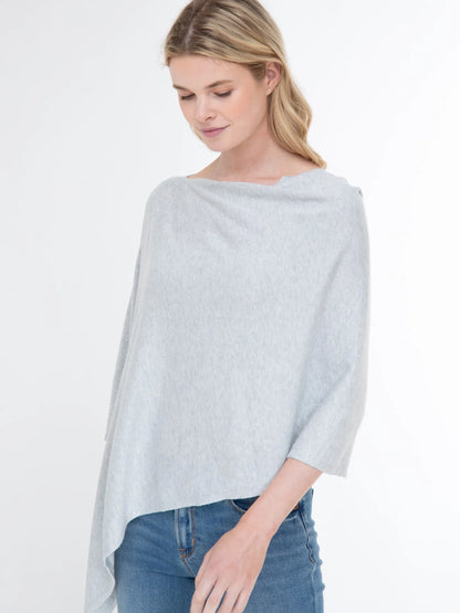 Cotton Cashmere Poncho Fog - Jackie Z Style Co.