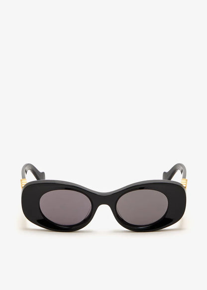 Anagram Oval Sunglasses Black - Loewe
