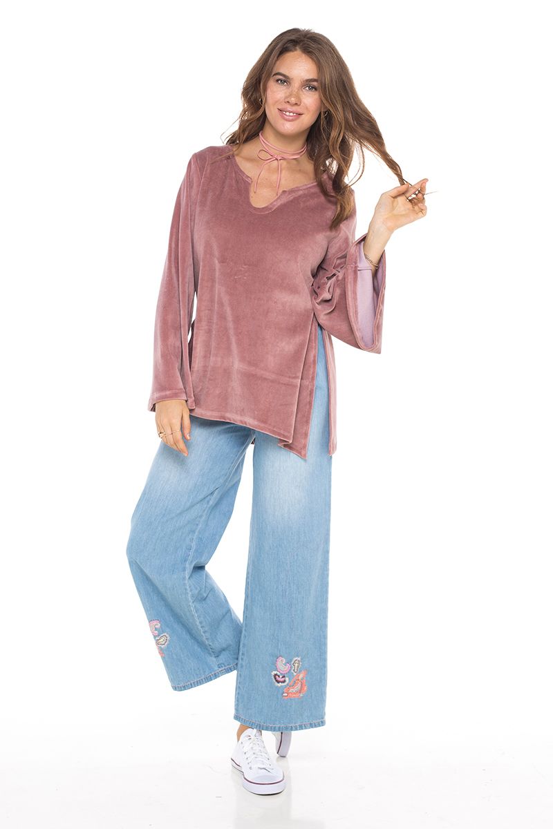 Velour Comfy Top Blush - Skemo