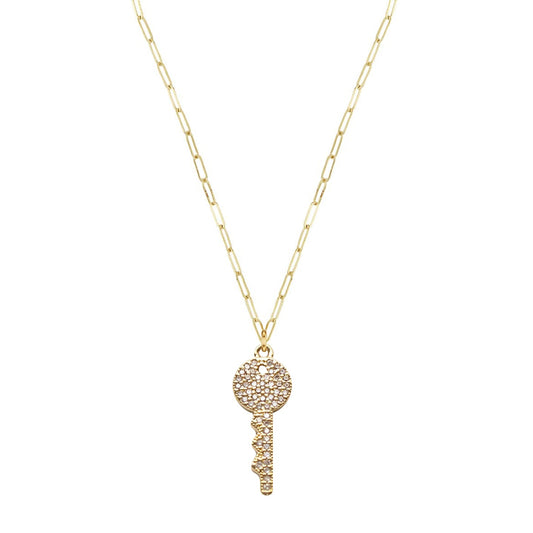 Crystal Key Necklace - Adriana Pappas Designs