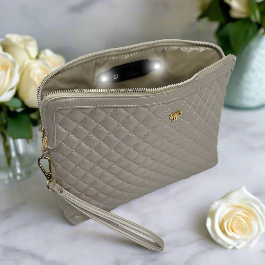 Litt Makeup Case Pearl Quilted - PurseN