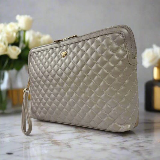 Litt Makeup Case Pearl Quilted - PurseN